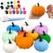 10Pcs Halloween Paint Your Own White Plastic Artificial Pumpkin Decorating Craft Kit